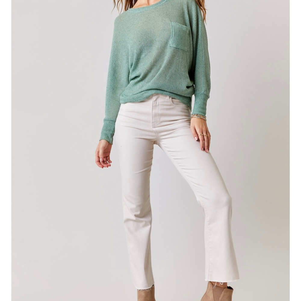 NWT Harper Heritage Frayed Kick Crop Colored Jeans